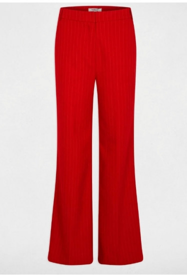 Pantalon droit rouge femme
