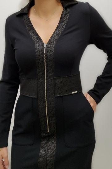 Robe noire cintrée femme