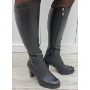 Bottes noires à talon femme