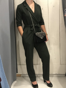 Combipantalon kaki femme
