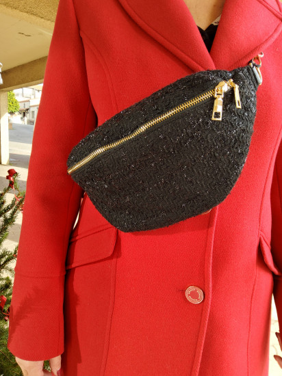 Sac banane noir femme