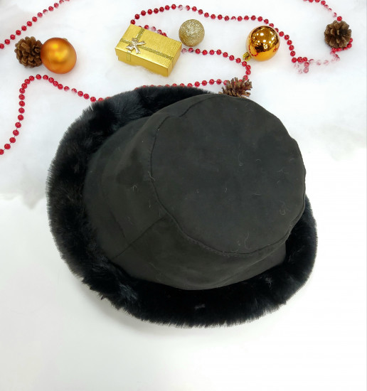 Chapeau fourrure noir femme