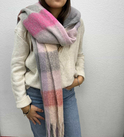 Echarpe carreaux  femme