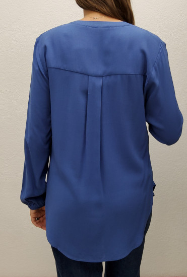 Chemisier bleu femme