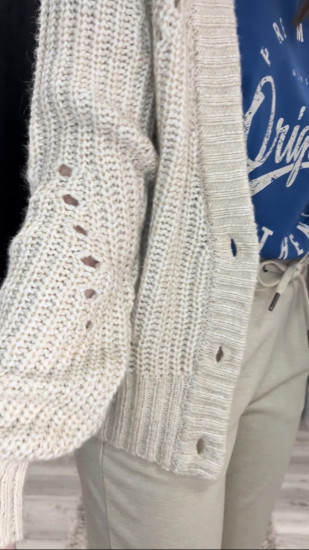 Gilet en grosse maille femme