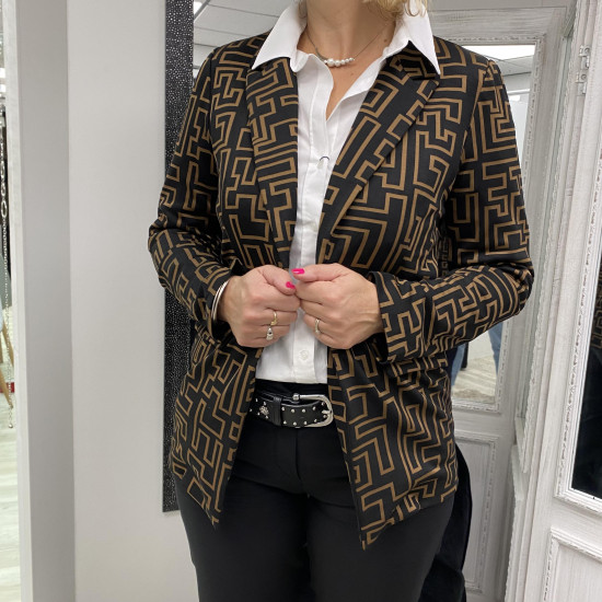 Blazer droit graphique femme