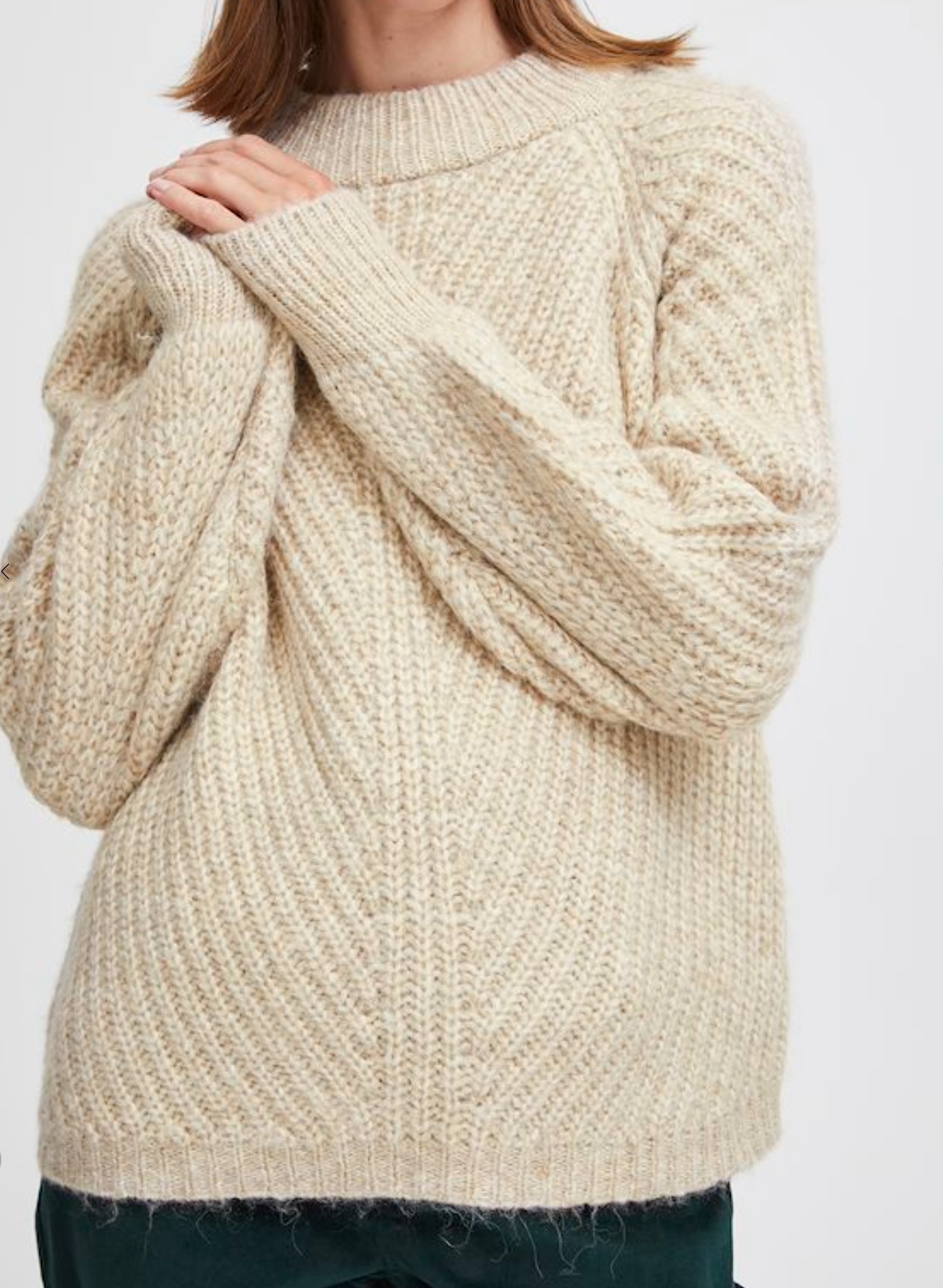 Pull laine tricoté beige femme - BOUTIQUE CAPRICES