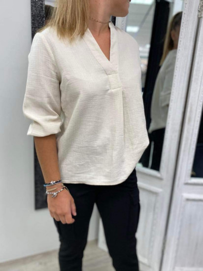 Blouse blanc cassé femme