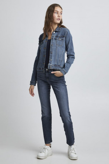 Veste en jean bleu moyen femme