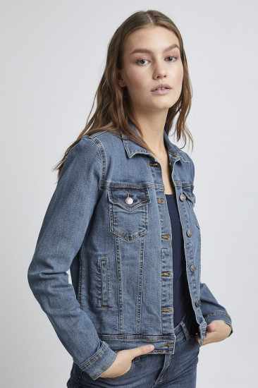 Veste en jean bleu moyen femme