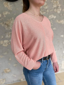 Pull léger maille corail femme