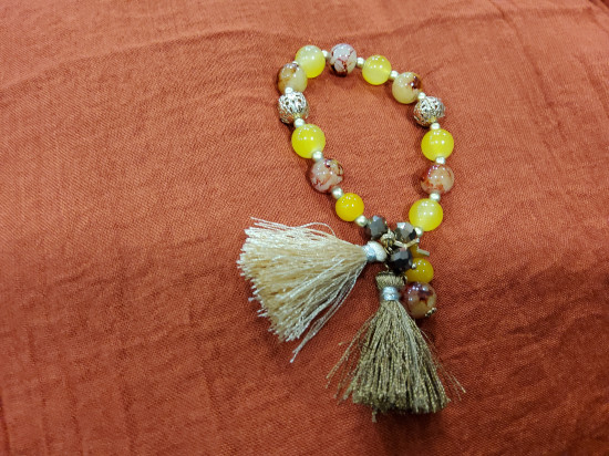 Bracelet élastiqué perles multicolores