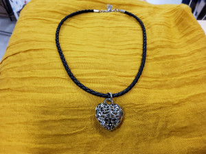 Collier avec cœur argent femme