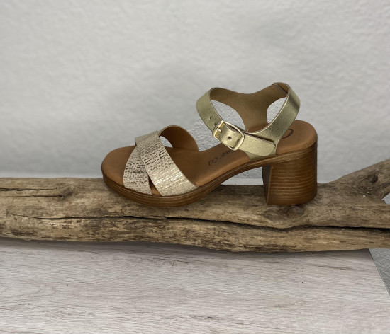 Nu pieds à talons platine femme