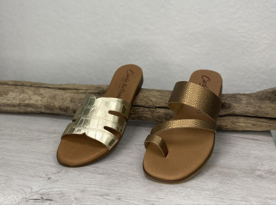 Mules bronze femme