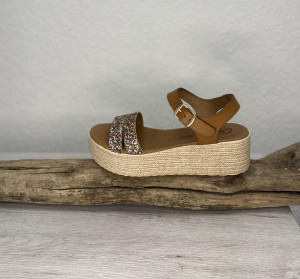 Nu pieds glitter multi femme