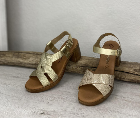 Nu pieds à talons platine femme