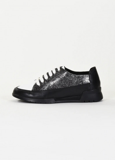 Tennis sneakers noir acier femme