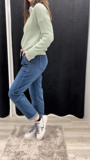 Jeans régular élastiqué femme