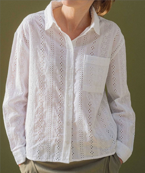 Chemise broderie anglaise femme