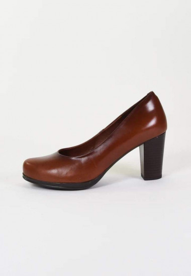 Escarpin cuir Losti marron femme