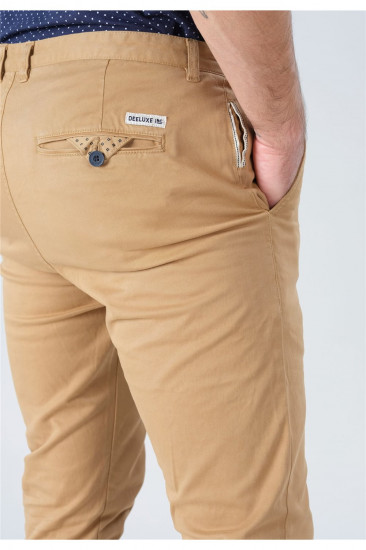 Pantalon chino slim beige homme