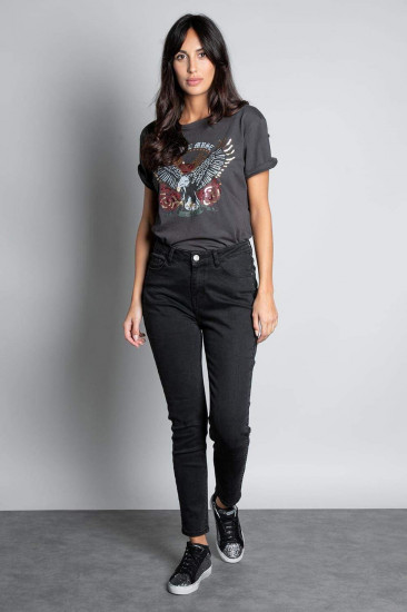 Jeans slim noir femme