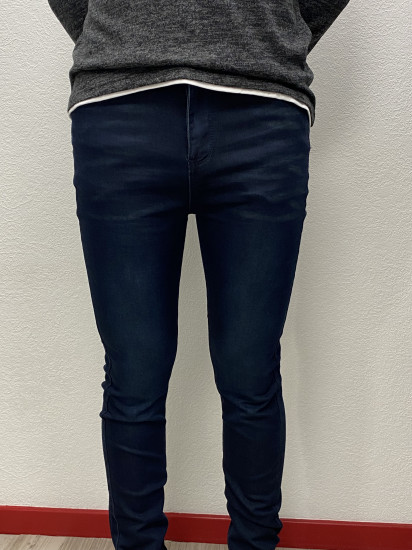 Jean skinny fit indigo used homme