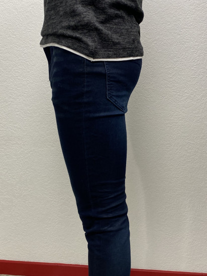 Jean skinny fit indigo used homme