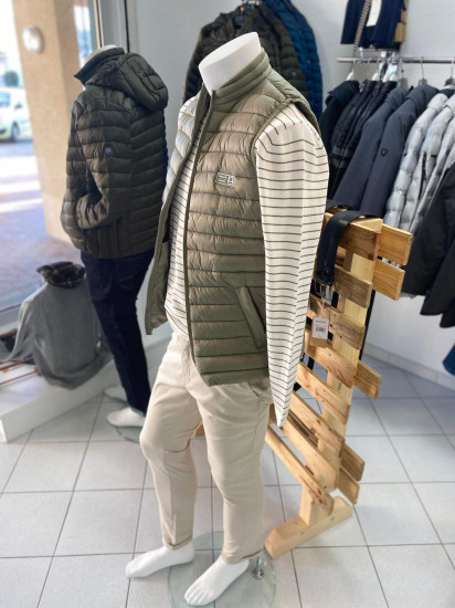 Doudoune ss manches kaki homme