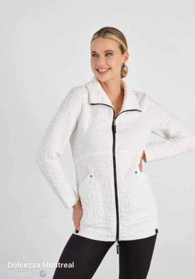 Veste unie blanche  femme