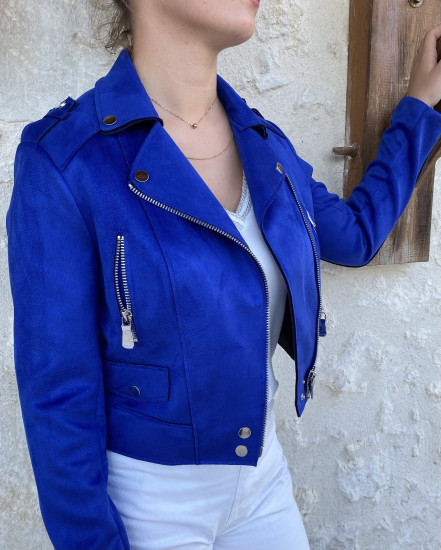 Veste zippée indigo femme