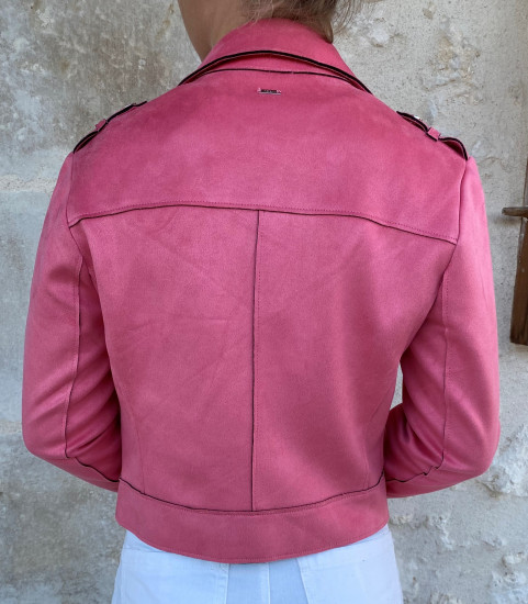 Veste zippée fuschia femme