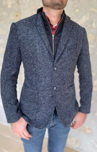 Veste blazer laine chiné homme