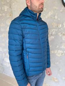 Doudoune bleue homme