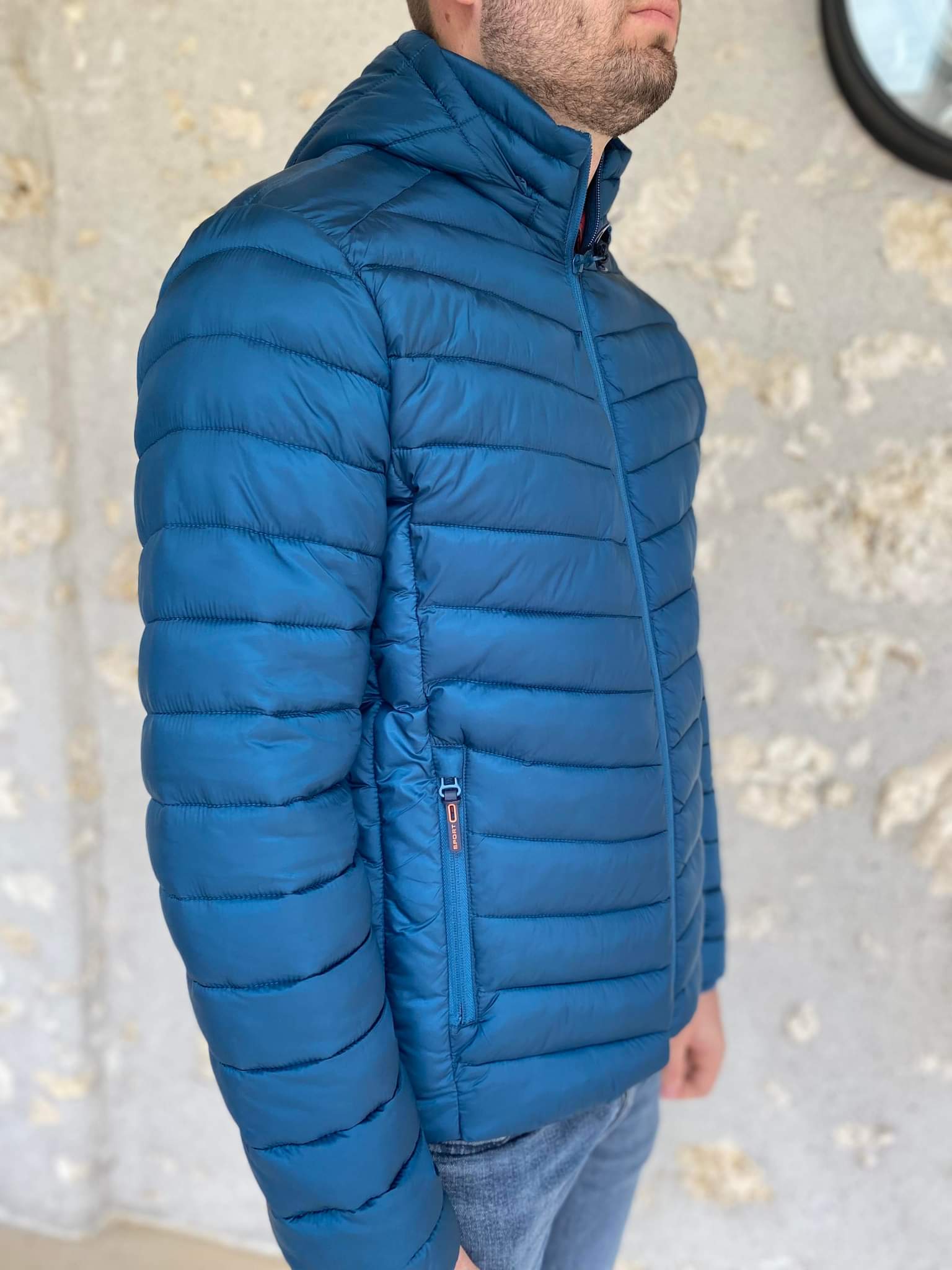 Doudoune bleue homme