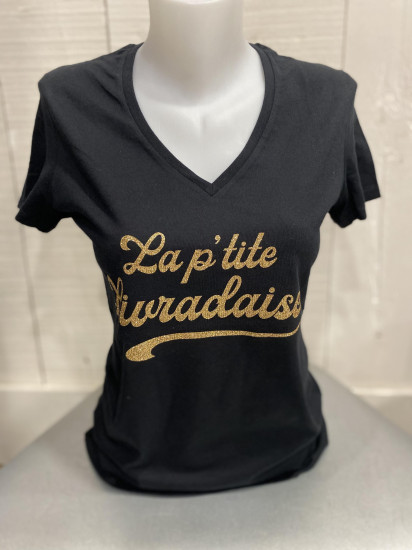 T.Shirt noir la p'tite Livradaise femme