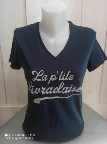 T.Shirt marine la p'tite Livradaise femme