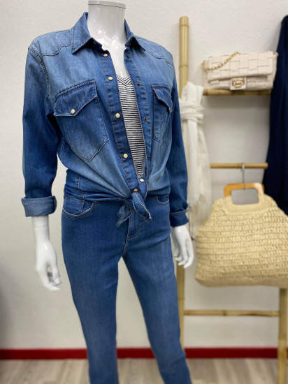 Chemise en jean stone femme