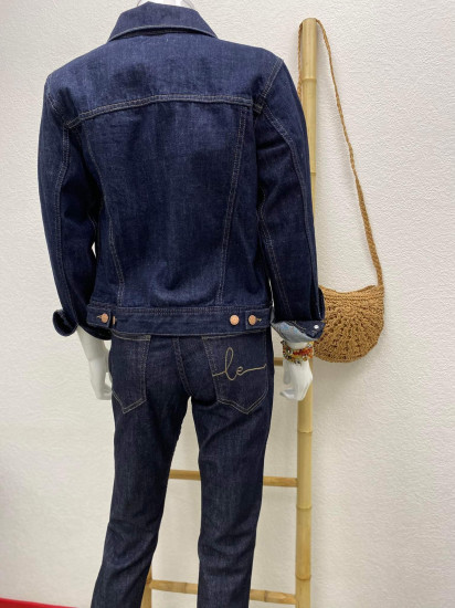 Blouson en jean brut rince femme