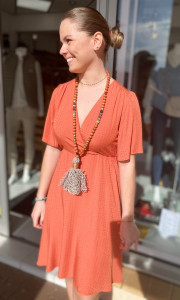Robe brique légère femme