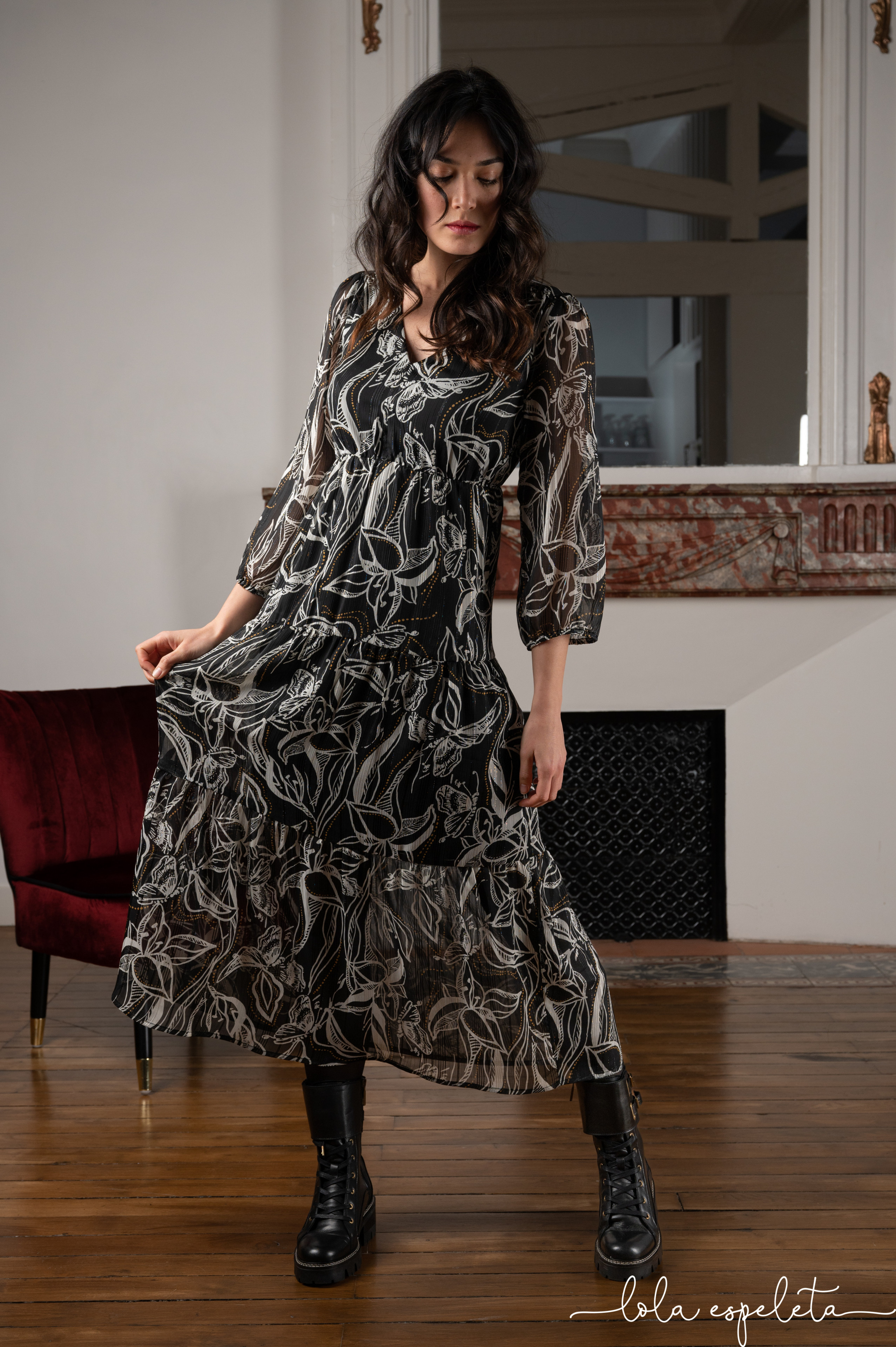 Robe longue papillon femme BOUTIQUE CAPRICES