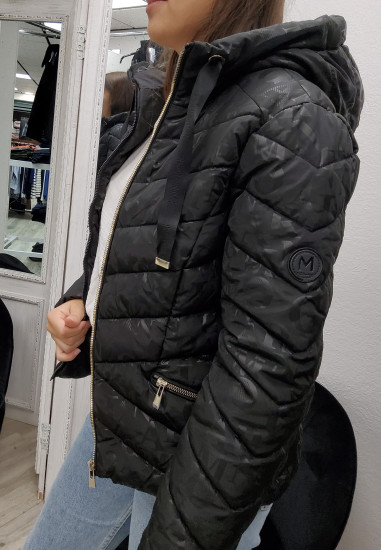 Doudoune courte noire femme