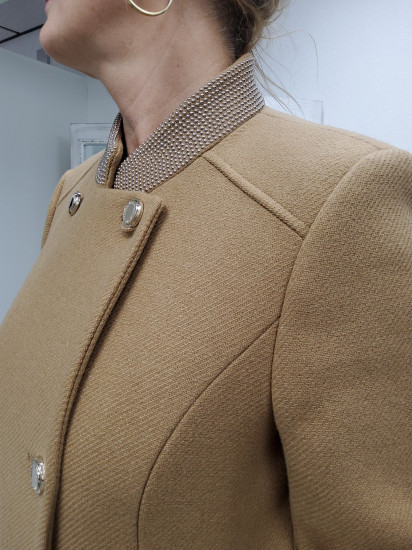 Manteau camel 3/4 femme