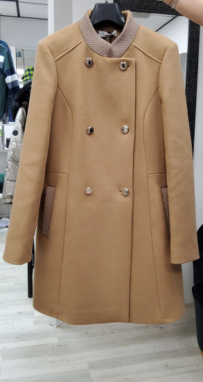 Manteau camel 3/4 femme