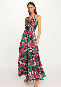 Robe longue floral femme