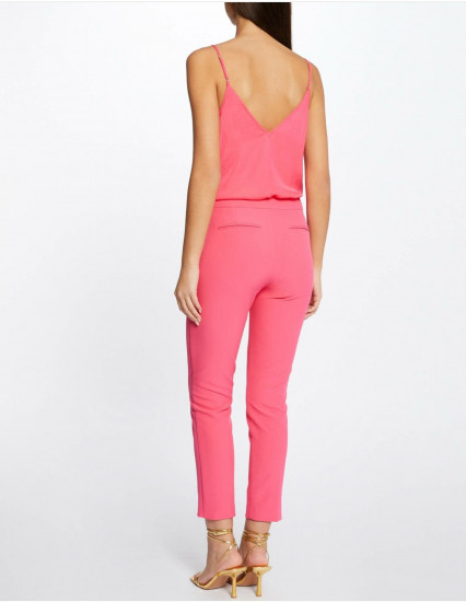 Pantalon city 7/8 rose femme