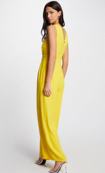 Combipantalon large jaune femme