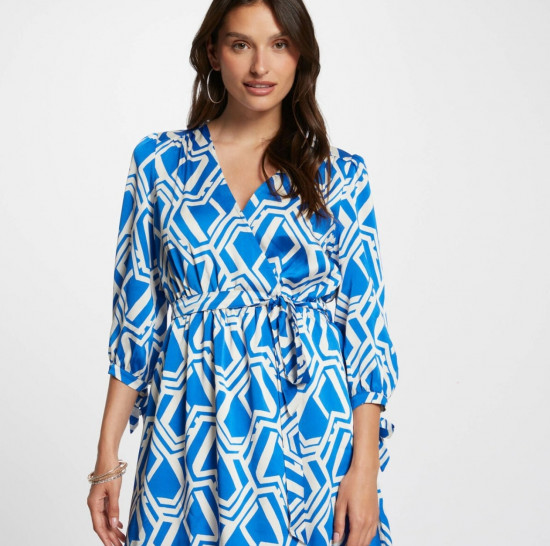 Robe courte bleu royal femme