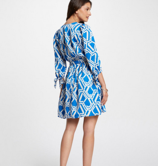 Robe courte bleu royal femme